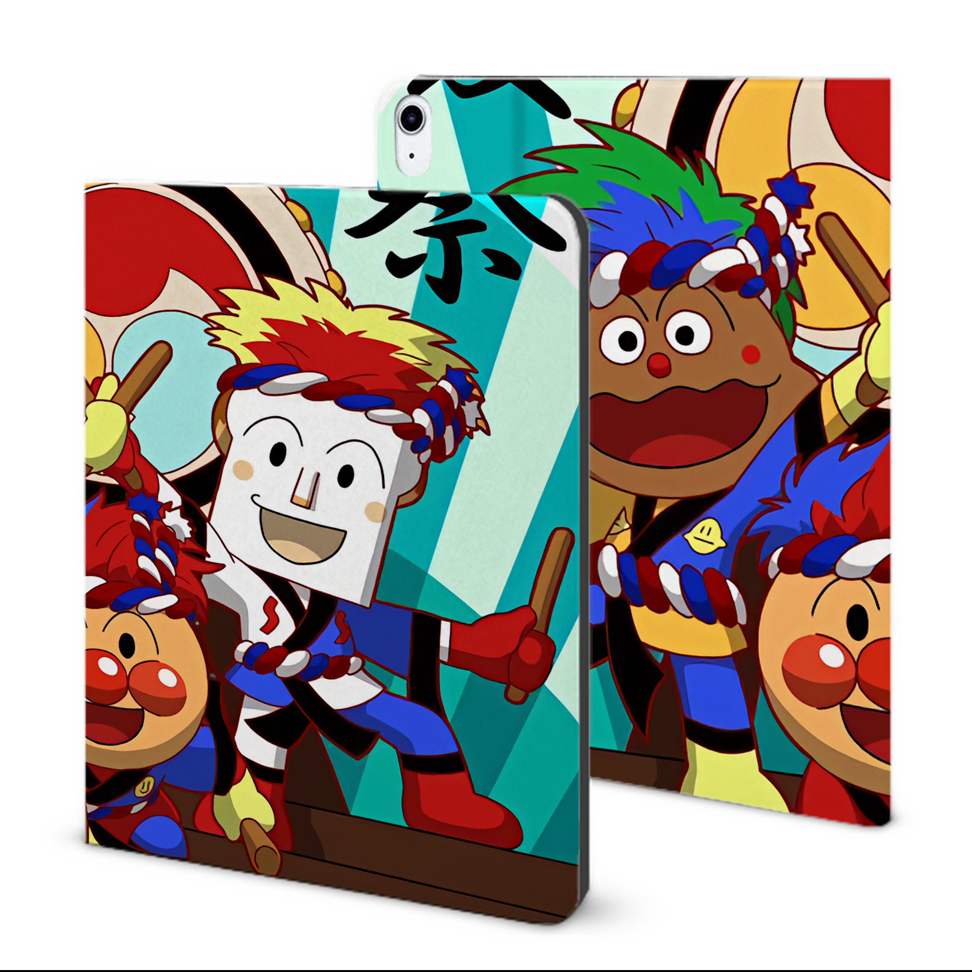 （画像用） アンパンマン Anpanman IPad ケース ブック型 PUレザー TPU 耐衝撃 軽量 薄型 ペン収納なし 全面保護 IPad 各モデル対応